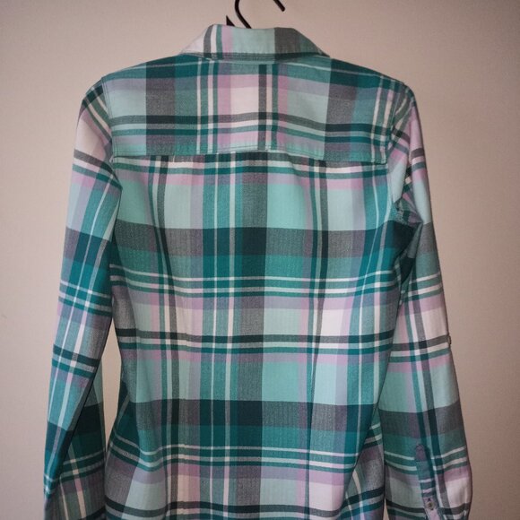 ' THE NORTH FACE' Plaid shirt two chest pockets Size SP EUC - Picture 10 of 12